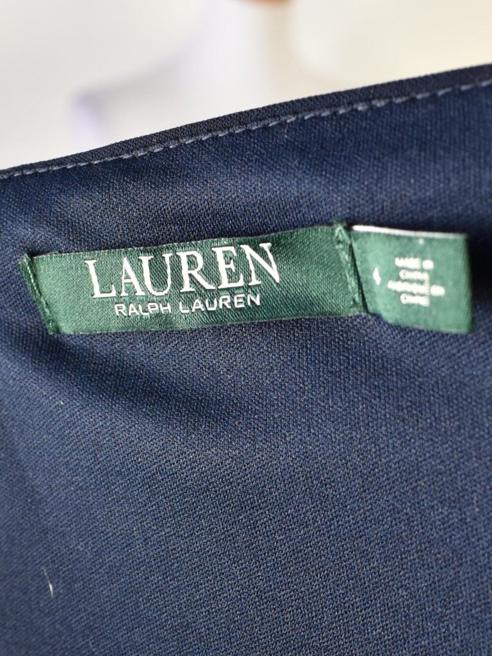 Lauren Ralph Lauren Formal Off Shoulder Dress Navy - 4 - Picture 10 of 10